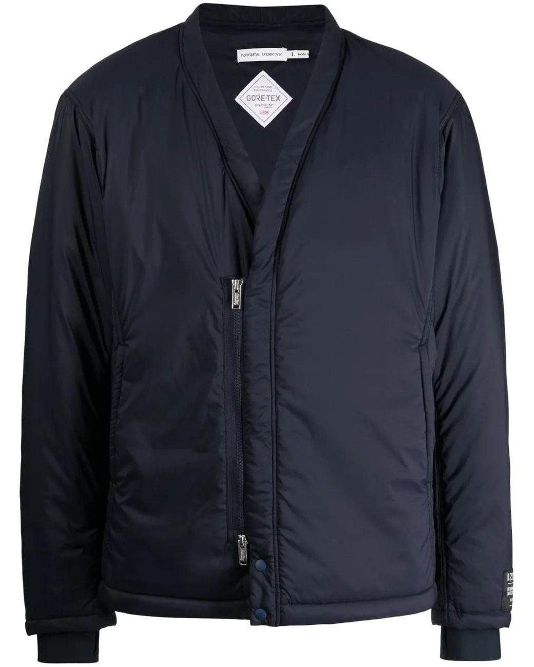 Undercover Blue Monk V-Neck Padded Jacket for men