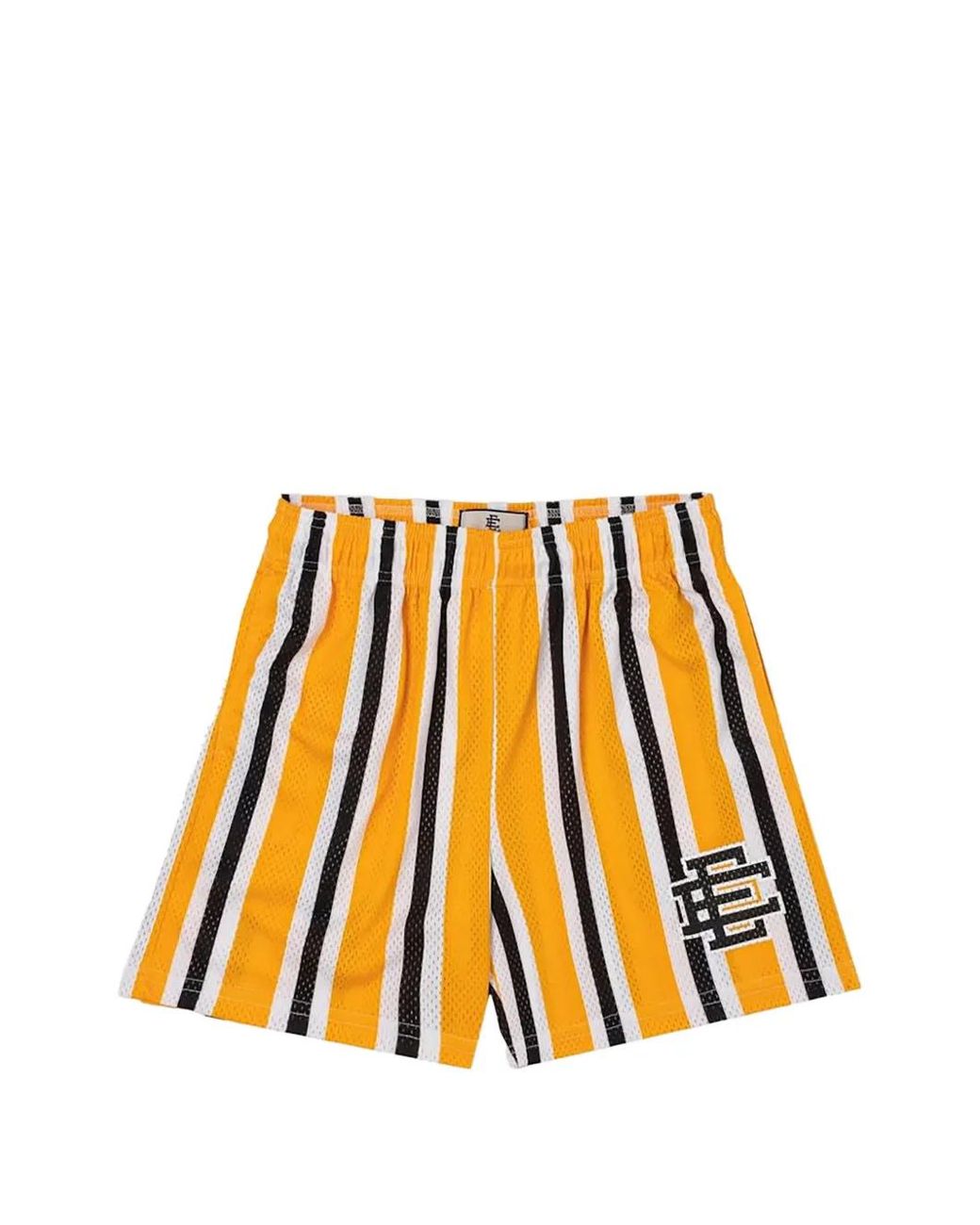 Shorts Ee Basic Effetto Rete A Righe di Eric Emanuel in White da Uomo