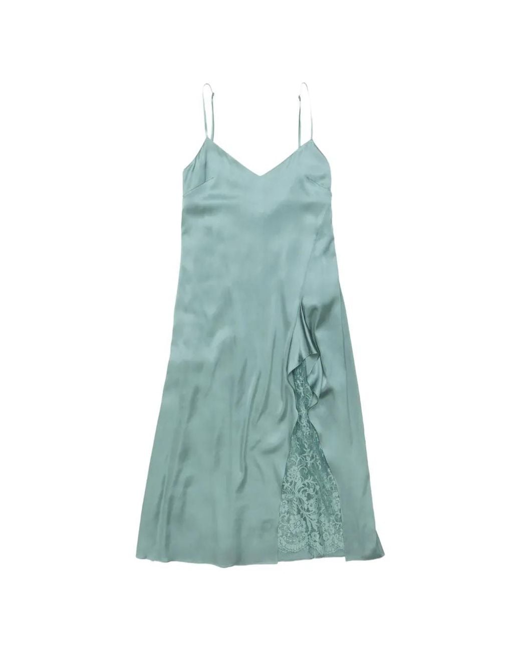 Acne Blue Satin Slip Dress