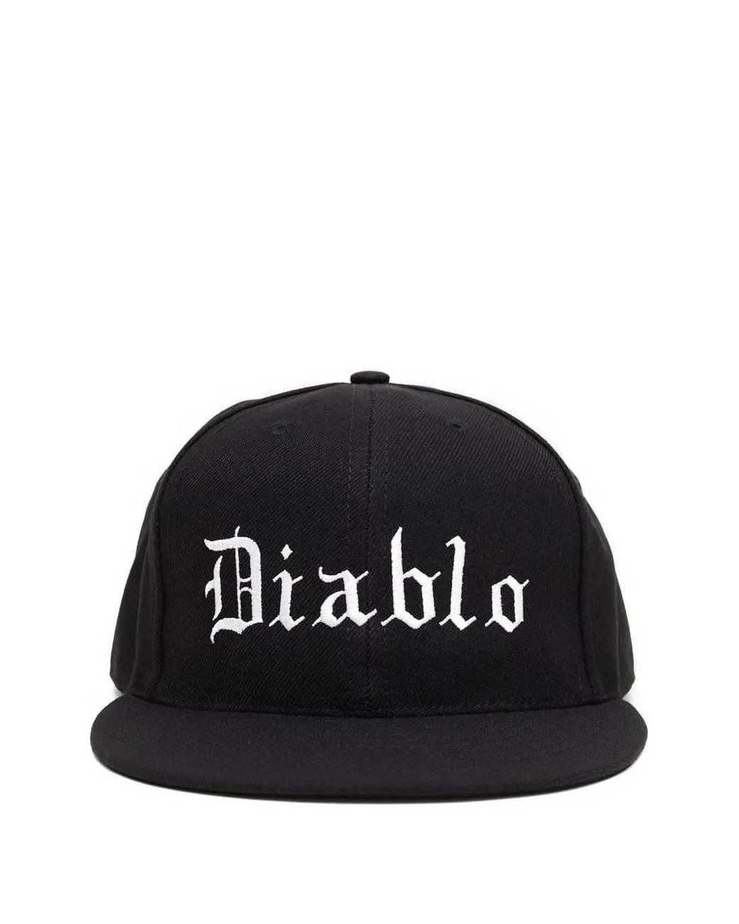 Willy Chavarria Black Diablo-Embroidered Cap for men