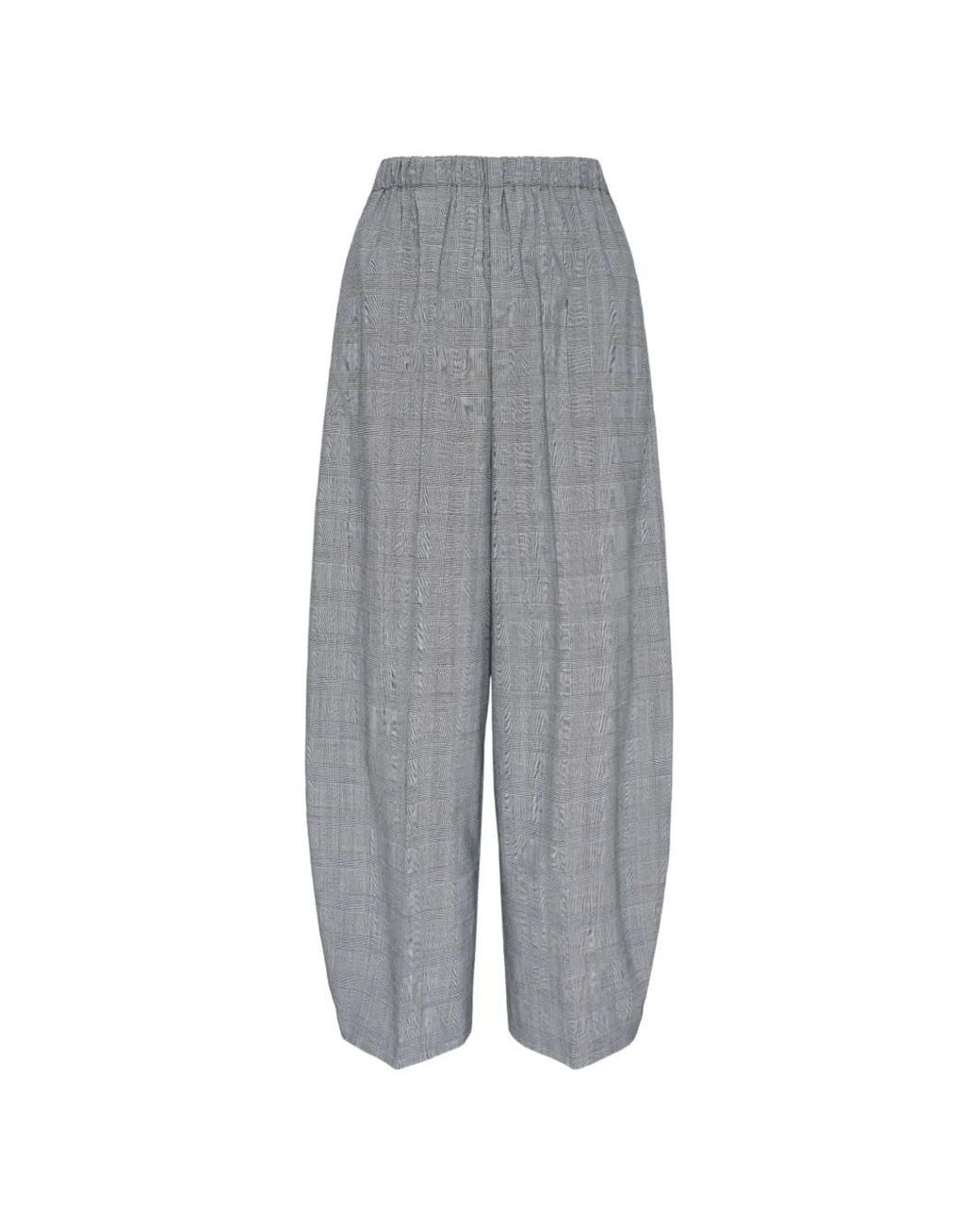 Enfold Gray Checked Cocoon Trousers