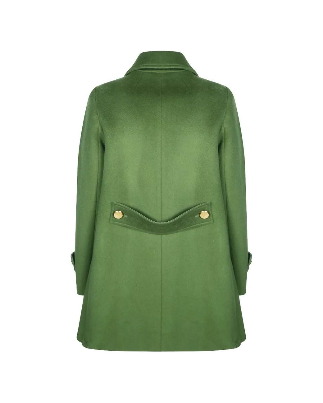P.A.R.O.S.H. Green Button-Up Wool Coat