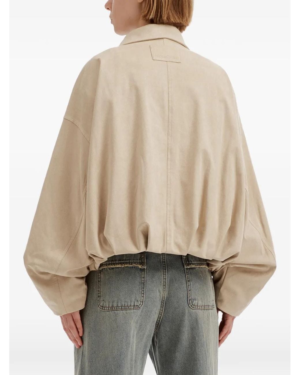 Izzue Natural Suede-Effect Bomber Jacket