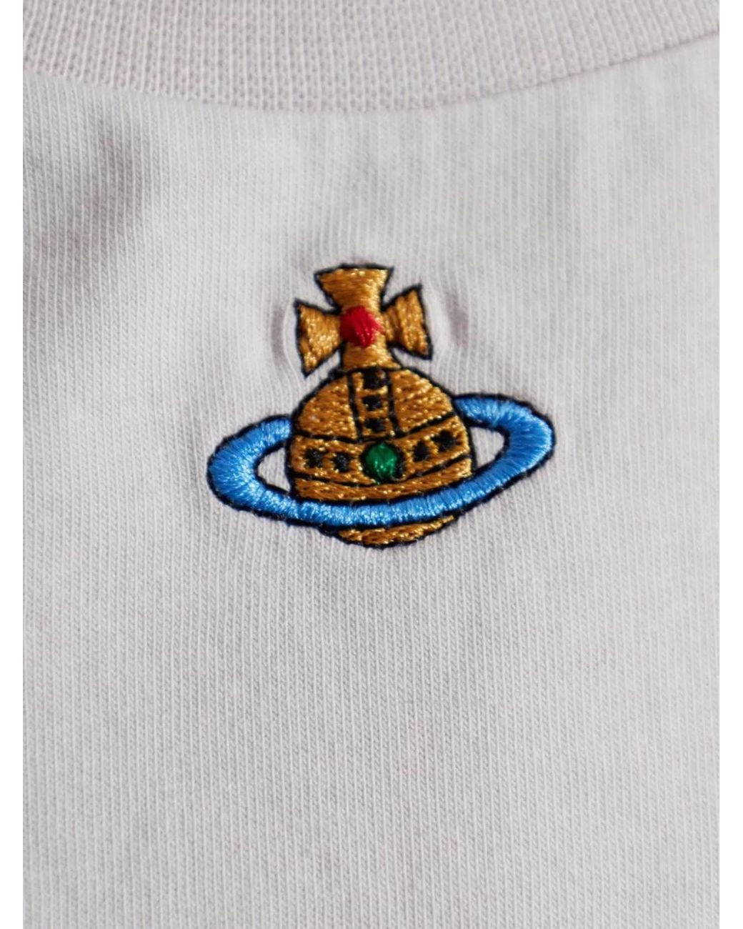 Vivienne Westwood White Orb-Embroidered T-Shirt