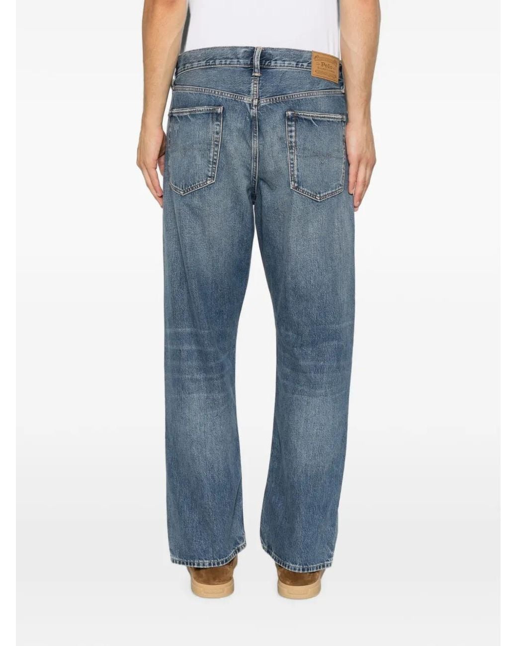 Polo Ralph Lauren Blue Faded Straight-Leg Jeans for men