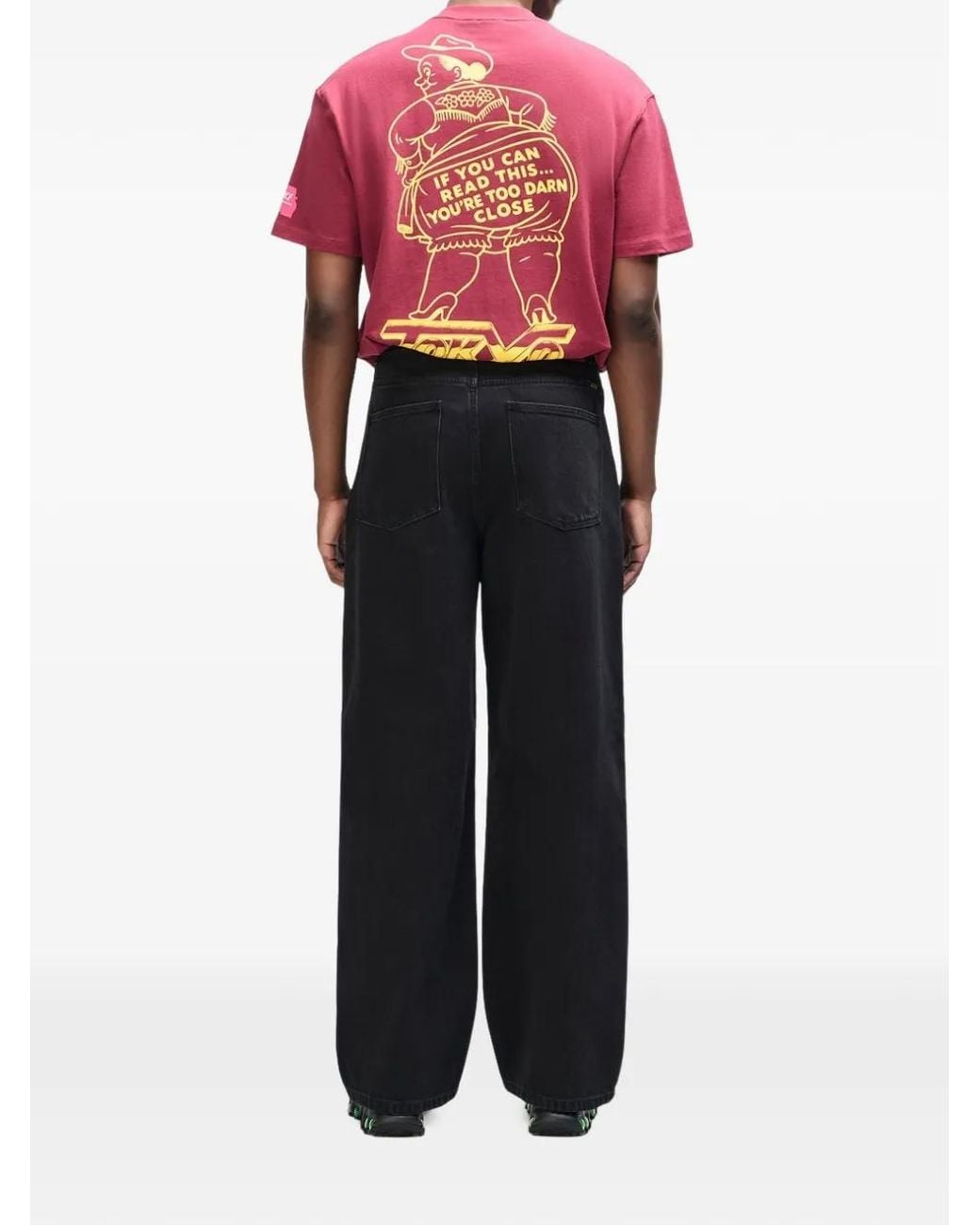 Deus Ex Machina Red Bloomers Graphic-Print T-Shirt for men