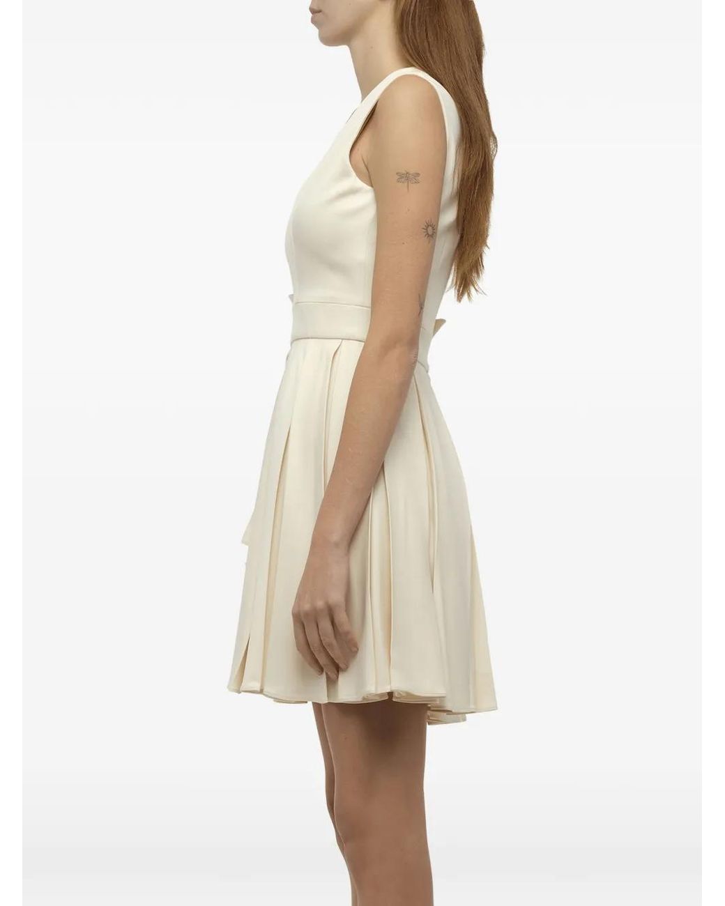 McQueen Natural Sleeveless Mini Dress