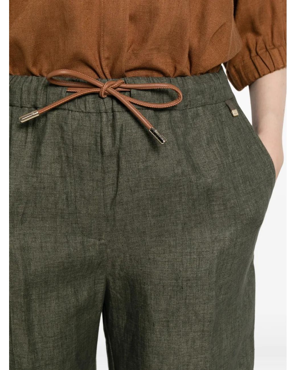 Herno Green Drawstring Trousers
