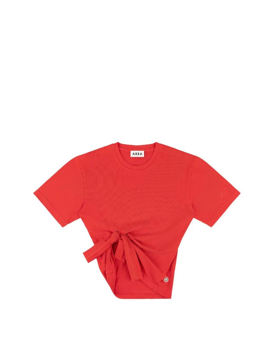 Area Red T-Shirt À Détail Noué