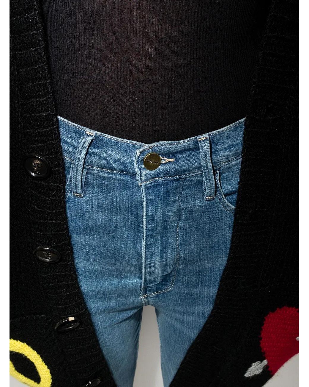 FRAME Blue Le Sylvie Cropped Jeans