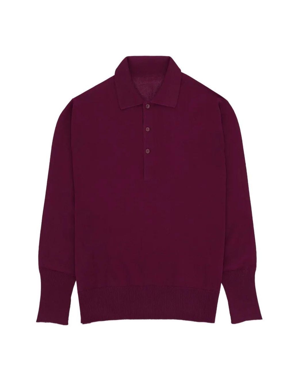Fortela Purple Kenneth Long-Sleeve Polo Shirt for men