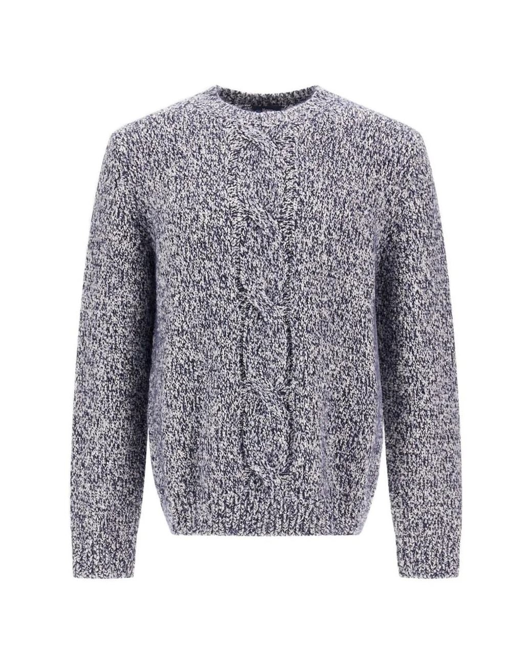 Herno Gray Cable-Knit Button-Detail Sweater for men