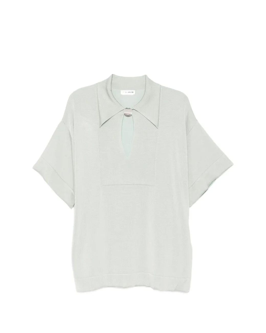 Jil Sander White Pin Polo Top