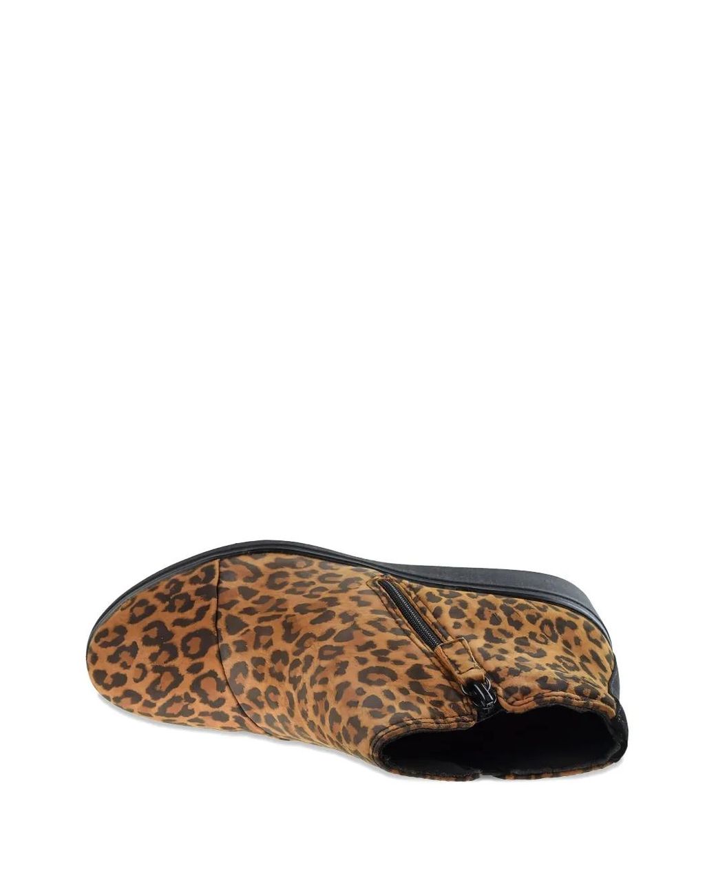 Clarks Brown Mazy Eastham Zip Leopard Print Boots
