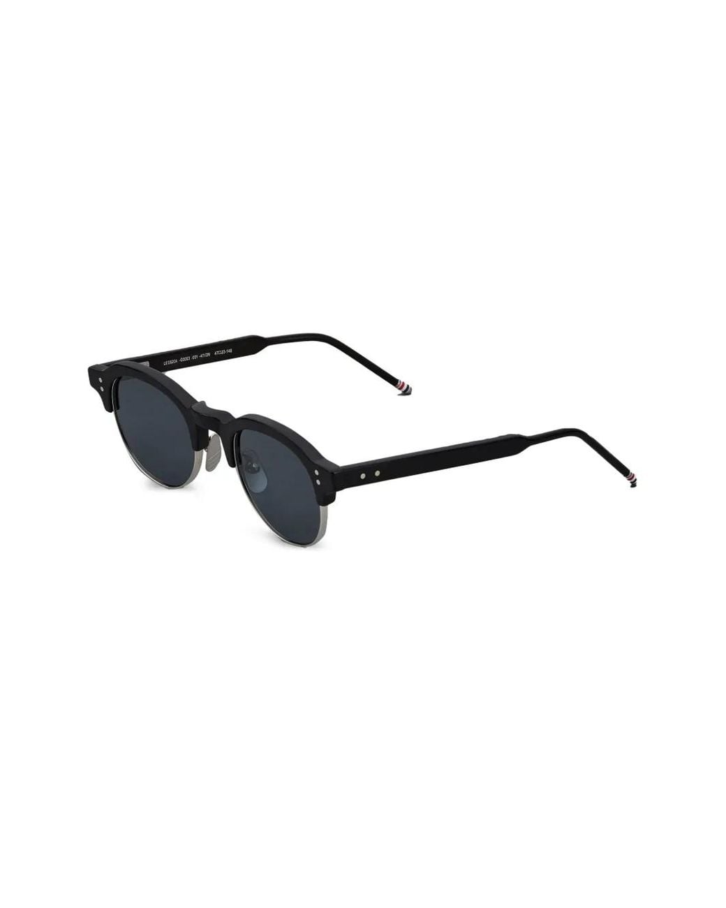 Thom Browne Blue Oval-Frame Sunglasses