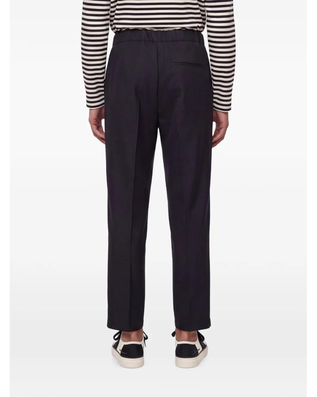 Costumein Blue Pantalon À Taille Élastiquée Et Plis Marqués for men