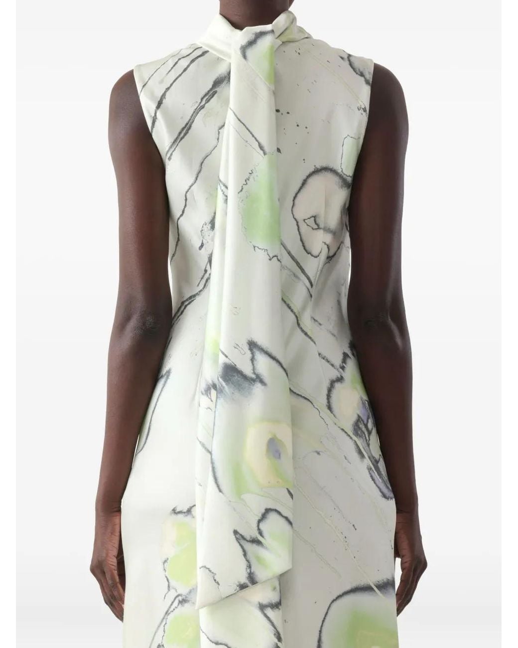 Jason Wu White Robe Mi-Longue À Fleurs