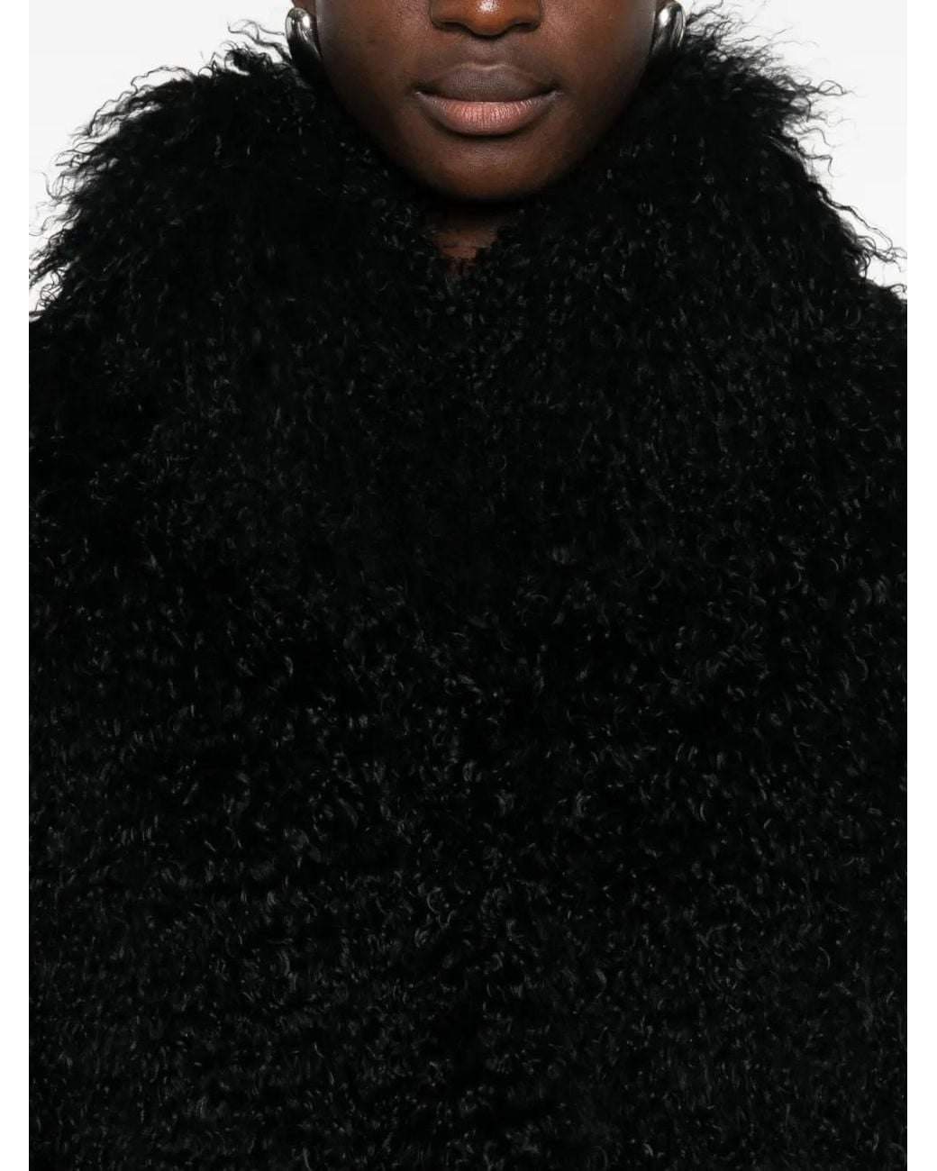 DUCIE Black Rochelle Shearling Jacket