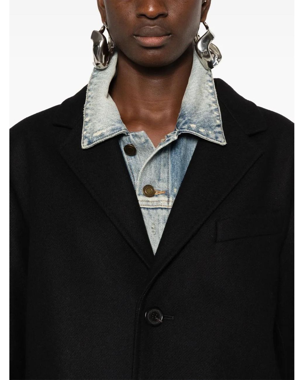 DSquared² Black Single-Breasted Coat