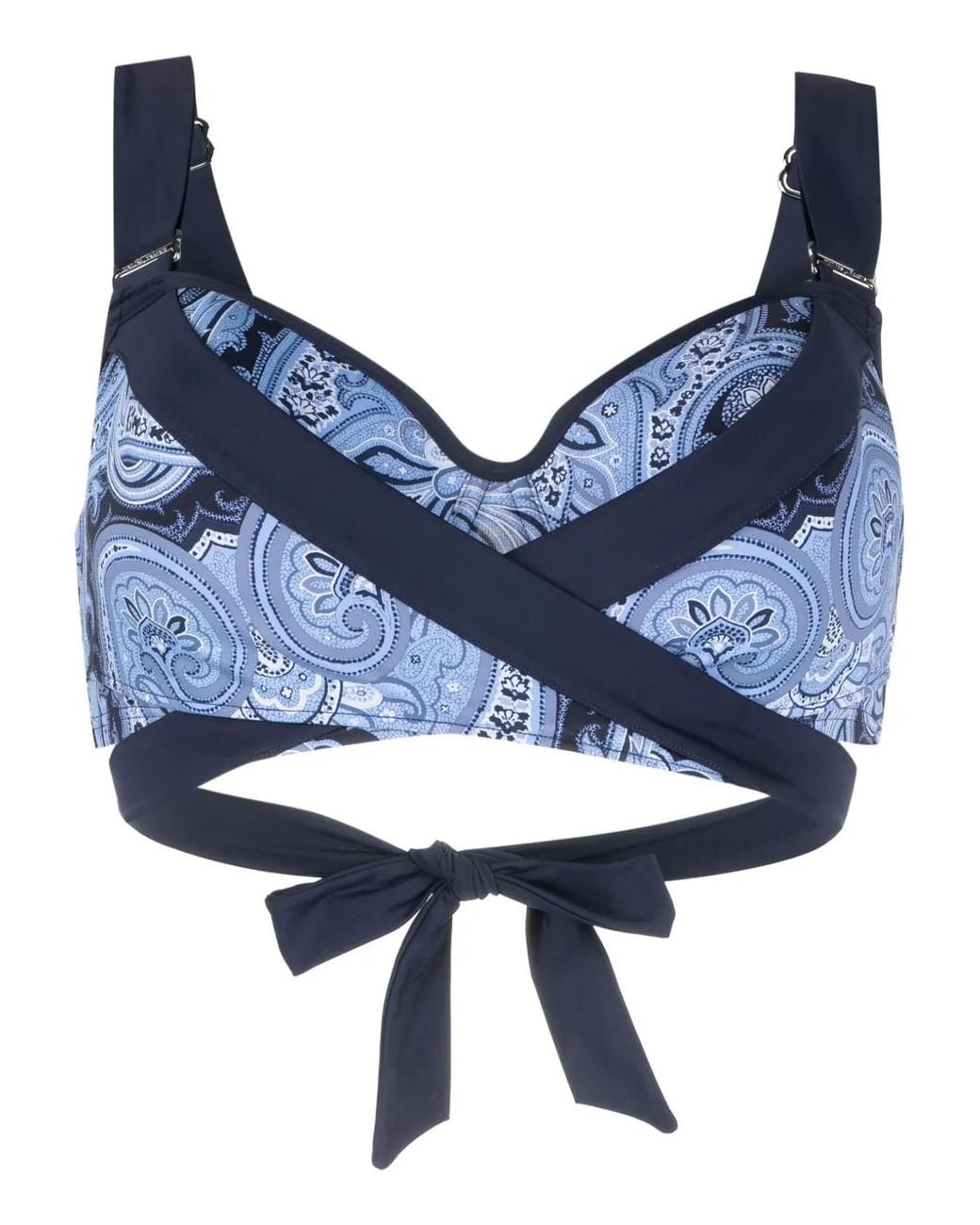 Marlies Dekkers Blue Cache Coeur Paisley-Print Bikini Top