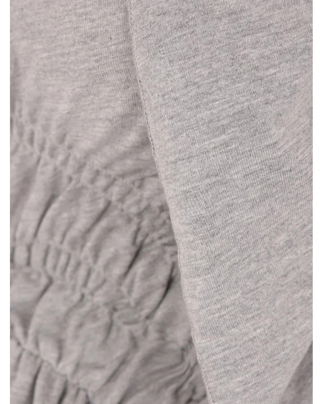CECILIE BAHNSEN Gray Ruched T-Shirt