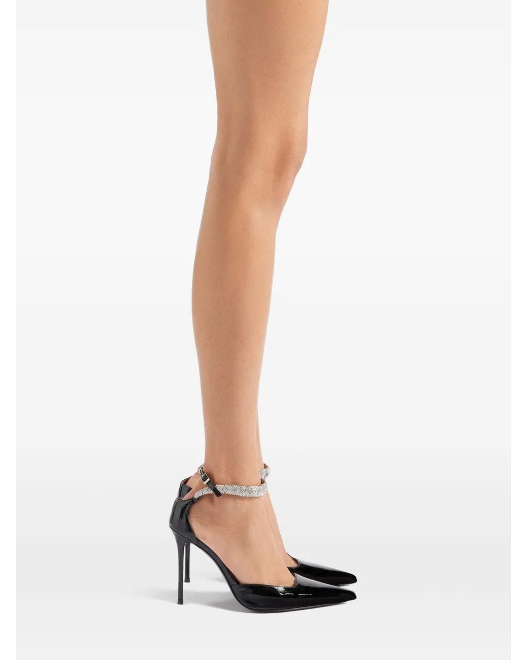 Giuseppe Zanotti Black 105Mm Elenie Crystal-Embellishment Pumps
