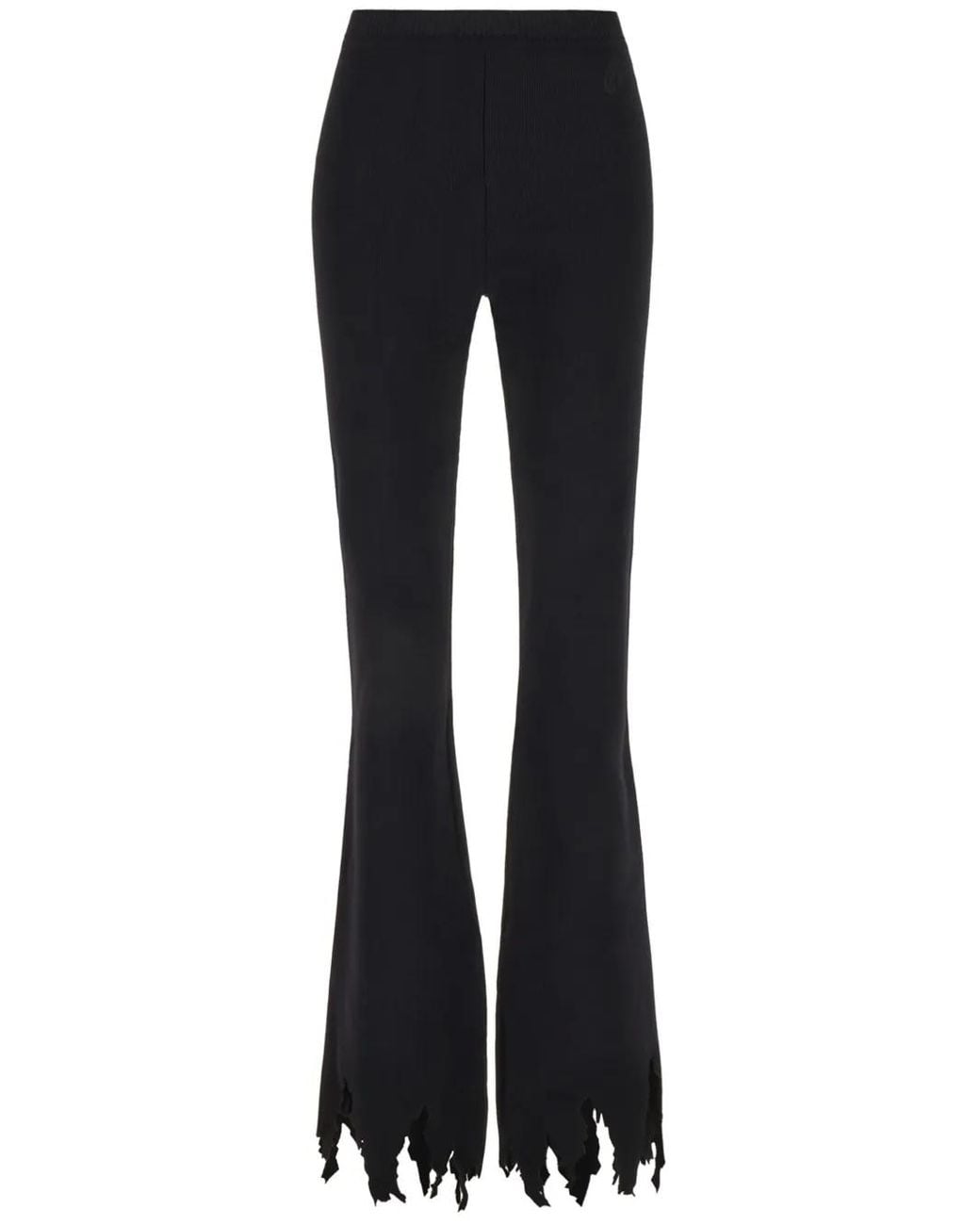 J.W. Anderson Blue Shredded-Hem Flared Trousers