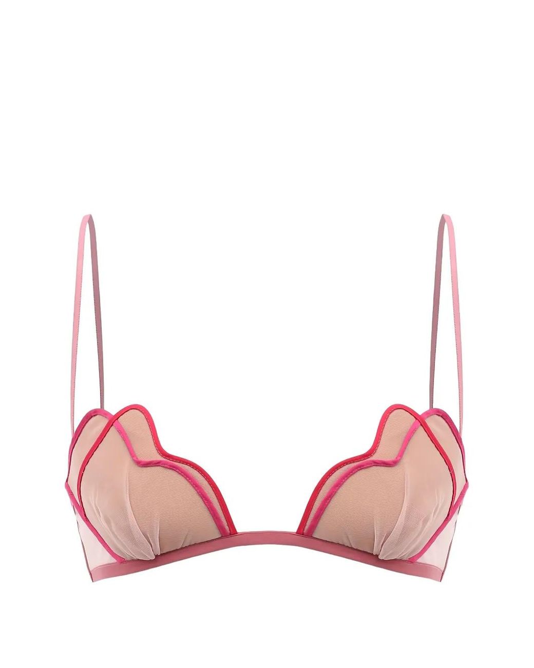 Nensi Dojaka Pink Soutien-Gorge À Détail De Coquillage