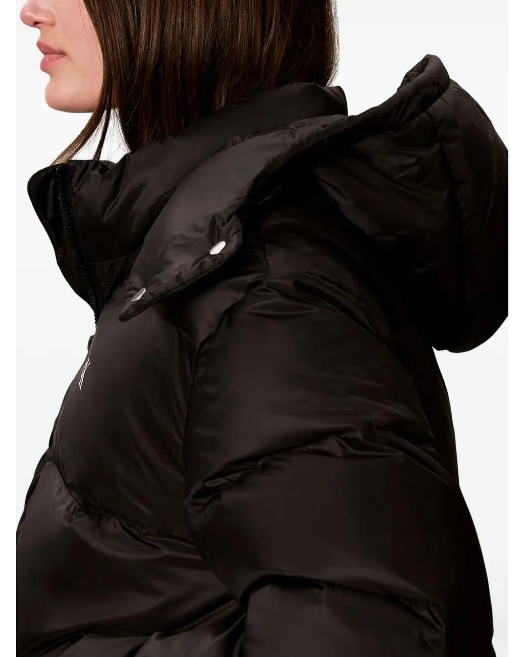 Calvin Klein Black Quilted Hooded Jacket