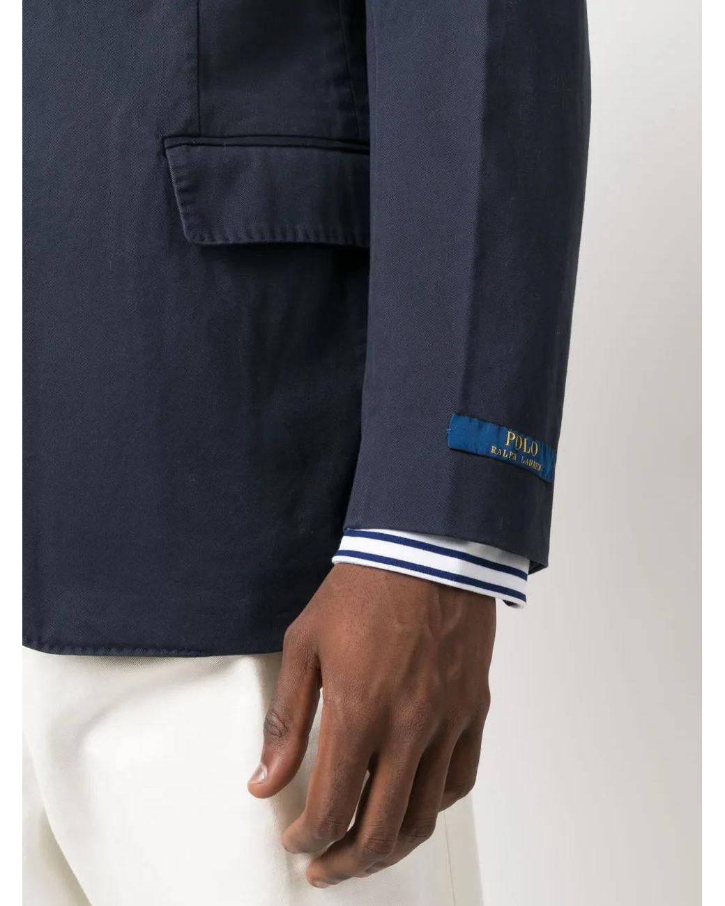 Polo Ralph Lauren Blue Single-breasted Cotton Jacket for men