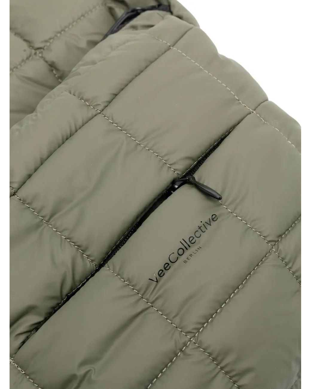 VEE COLLECTIVE Green Quilted Messenger Bag