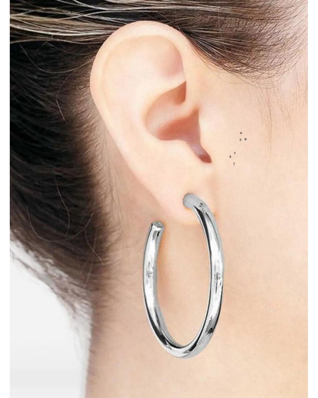 Jennifer Fisher Black Lilly Baby Hoop Earrings