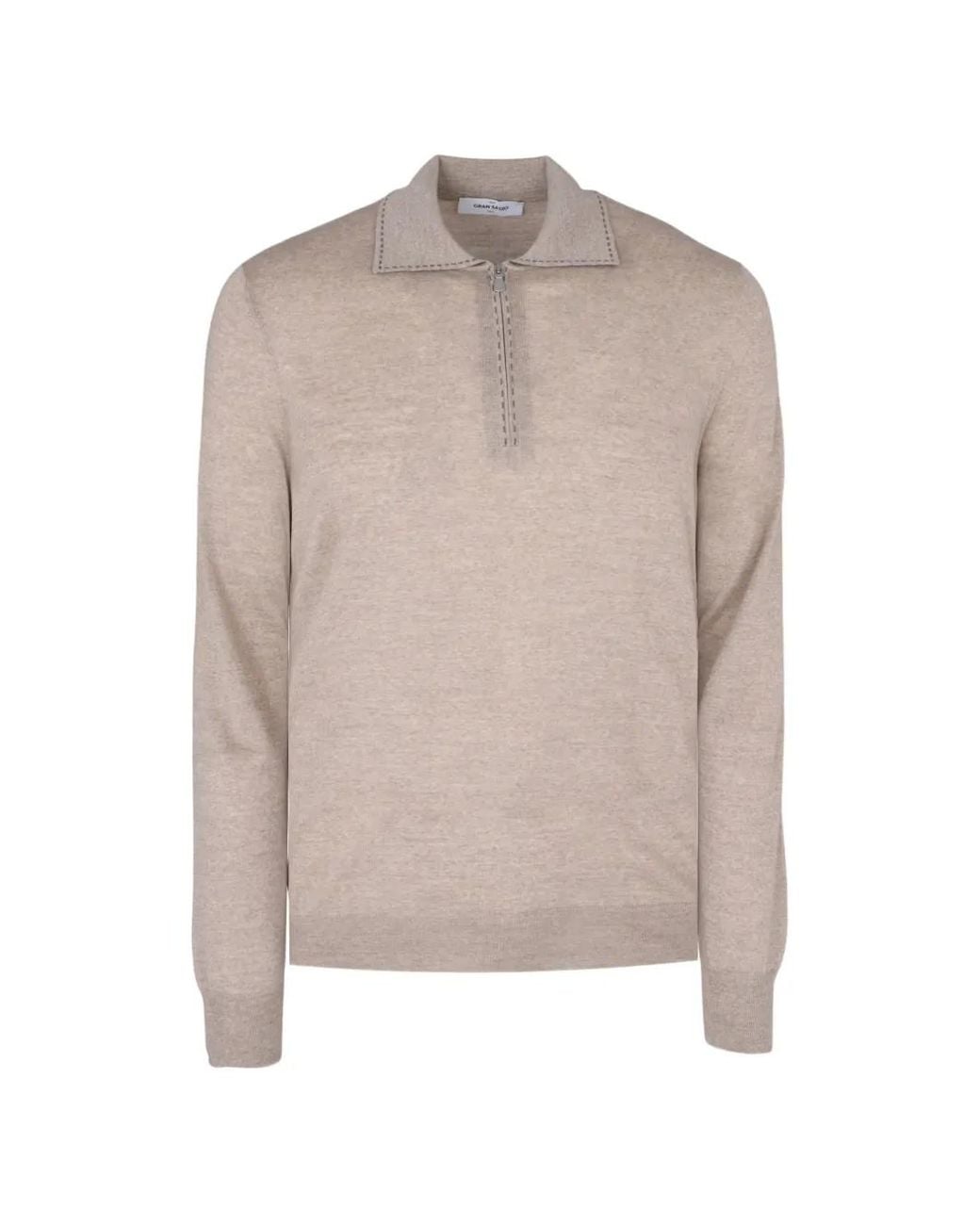Pull À Col Zippé Gran Sasso pour homme en coloris Natural