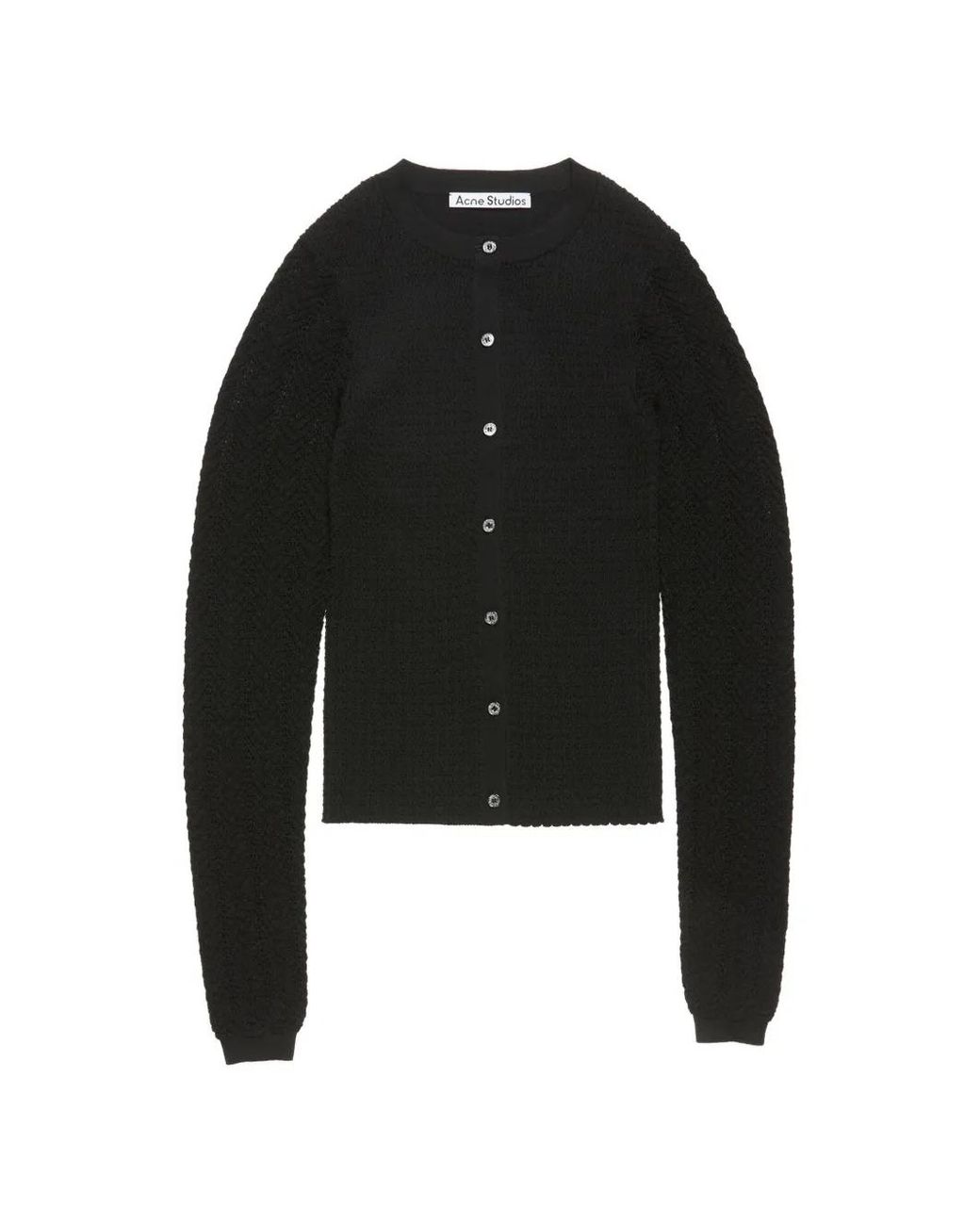 Acne Black Button Knitted Cardigan