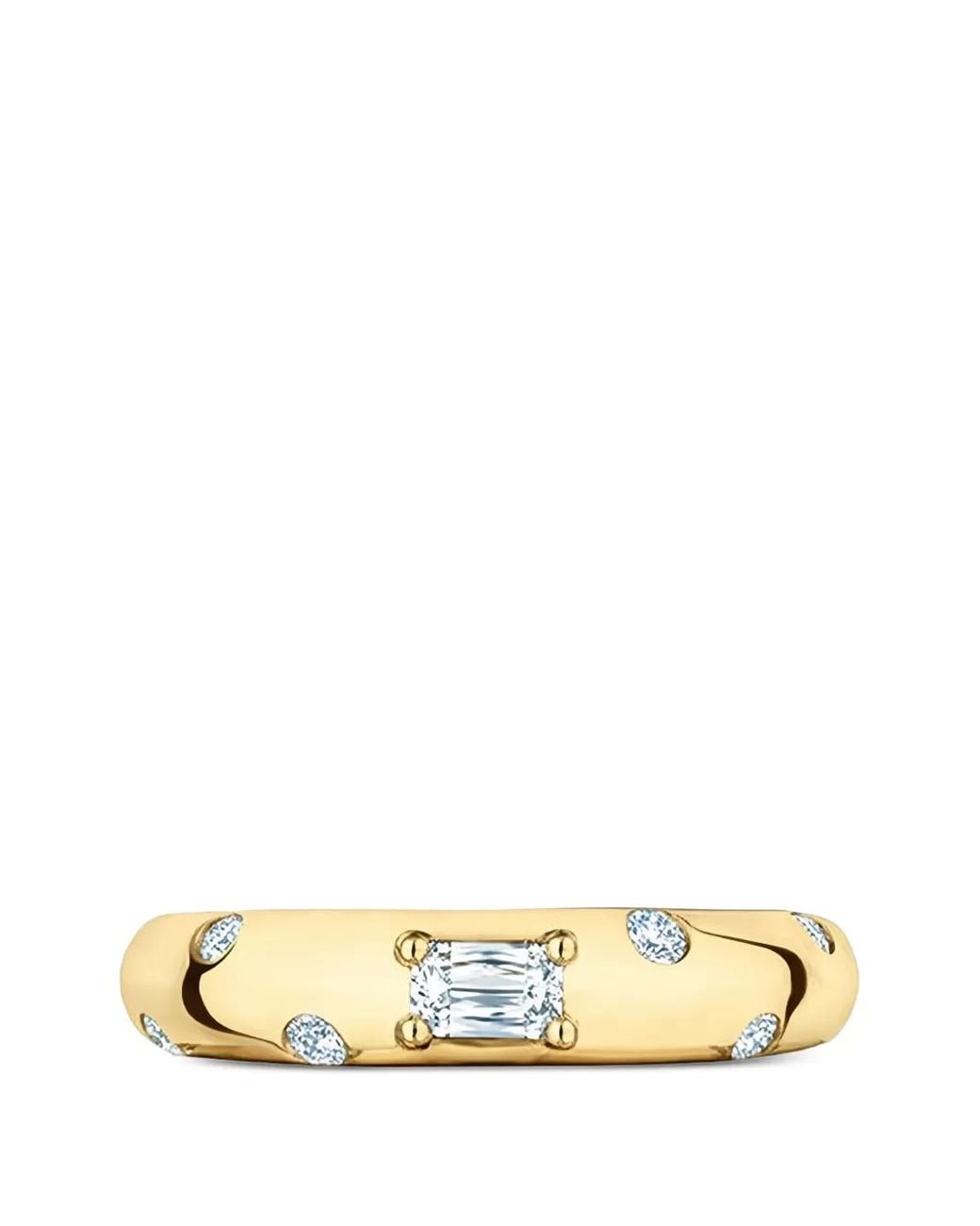 Kwiat Metallic Cobblestone Wide Band Ashoka Diamond Ring