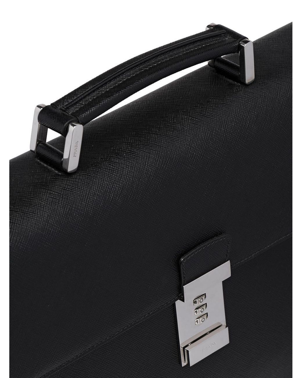 Prada Leather Code Lock Briefcase in 