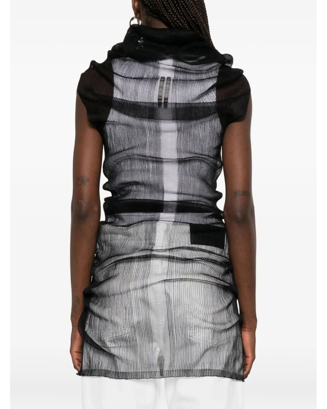 Rick Owens Gray Transparent Tube Top