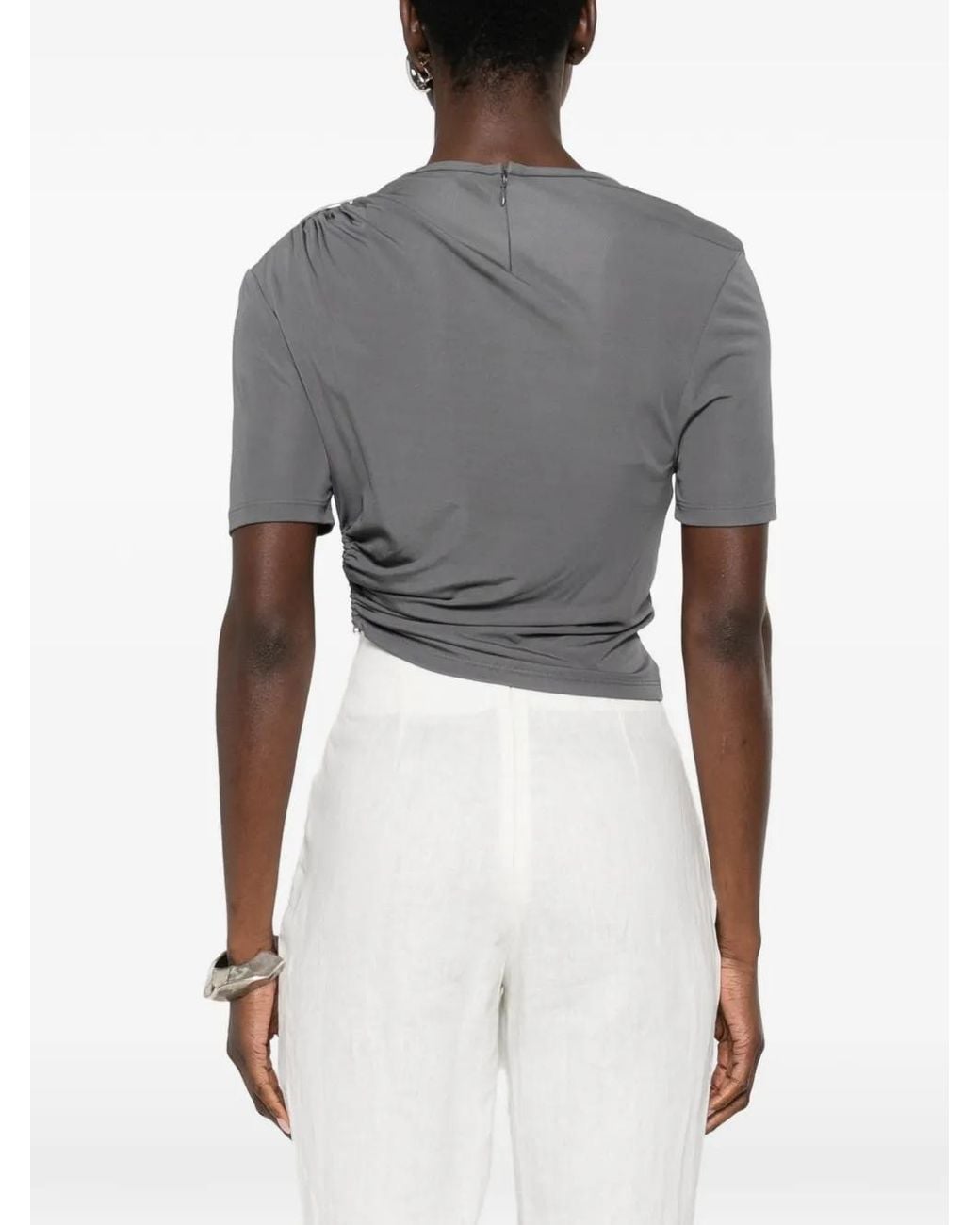 Top Drapeado Christopher Esber de color Gray