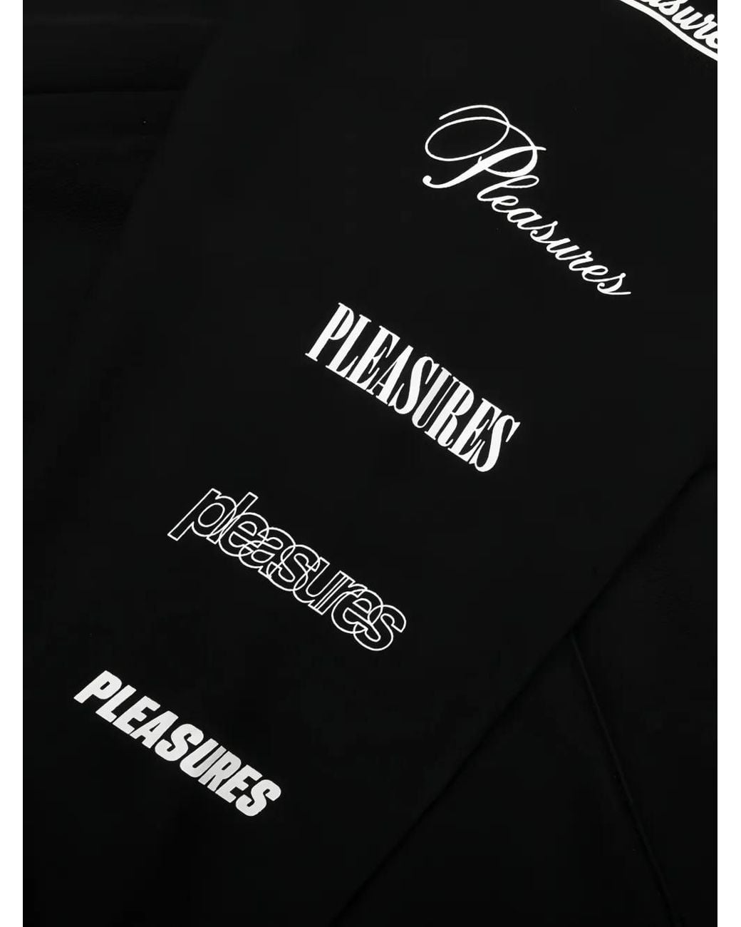 Pleasures Black Wordmark Zip Hoodie for men