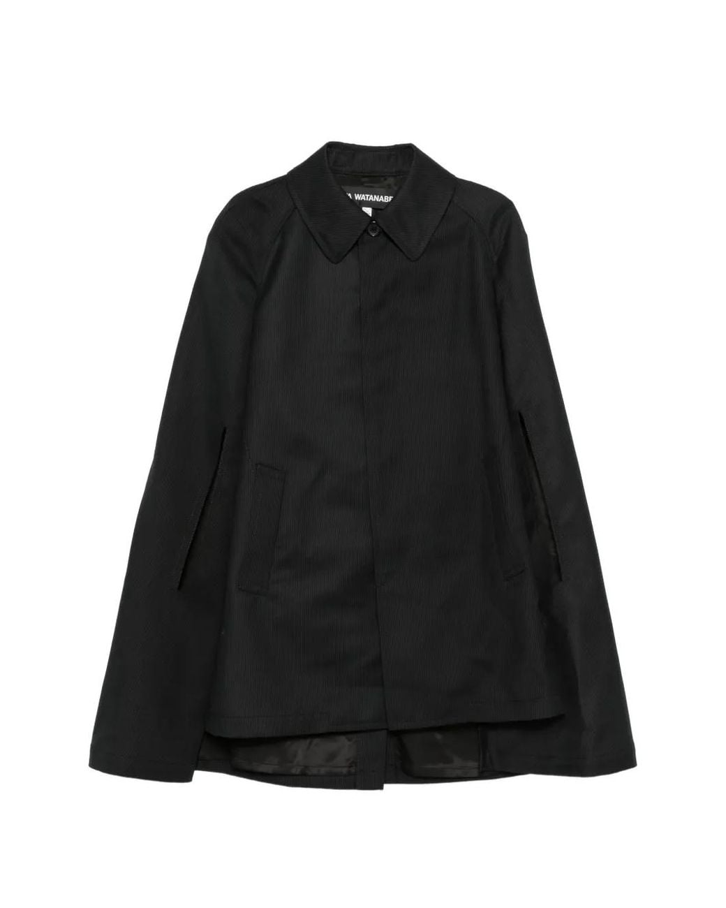 Junya Watanabe Black Cape À Fines Rayures
