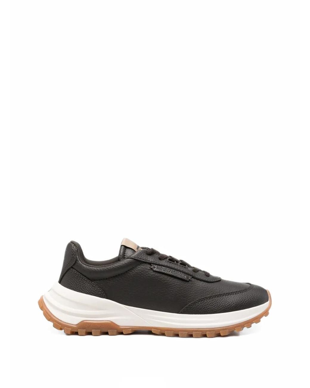Emporio Armani White Capsule Pebble-Effect Sneakers for men