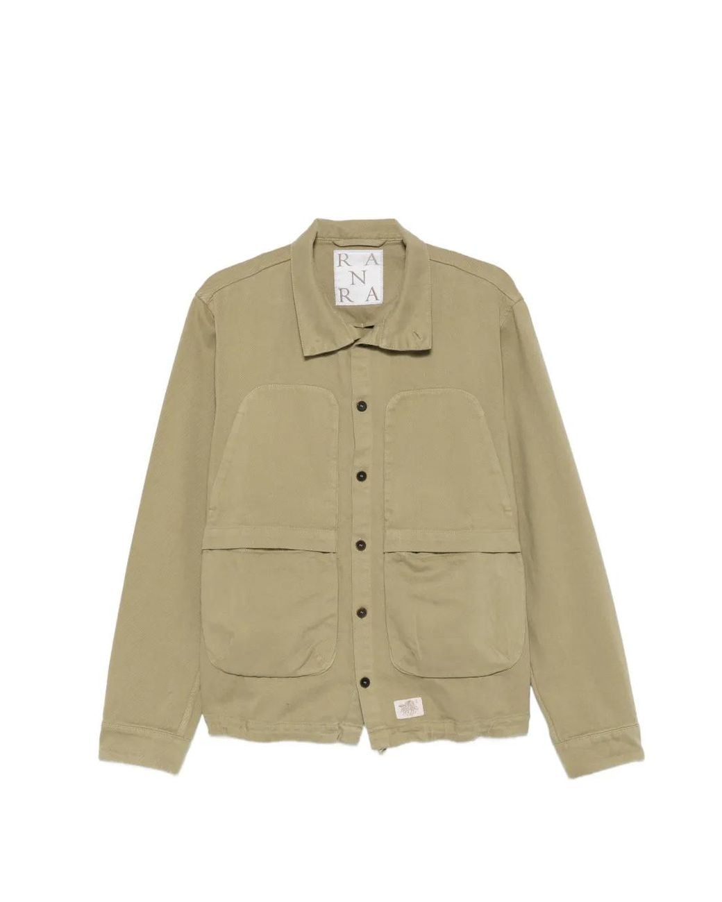 RANRA Natural Button-Fastening Flap-Pocket Jacket for men