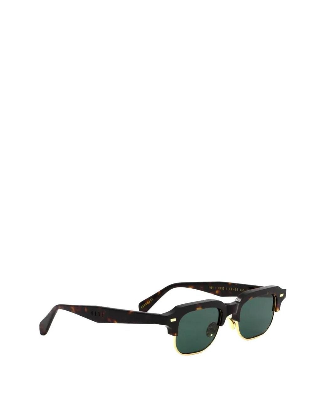 Gast Green Ray Geometric-Frame Sunglasses