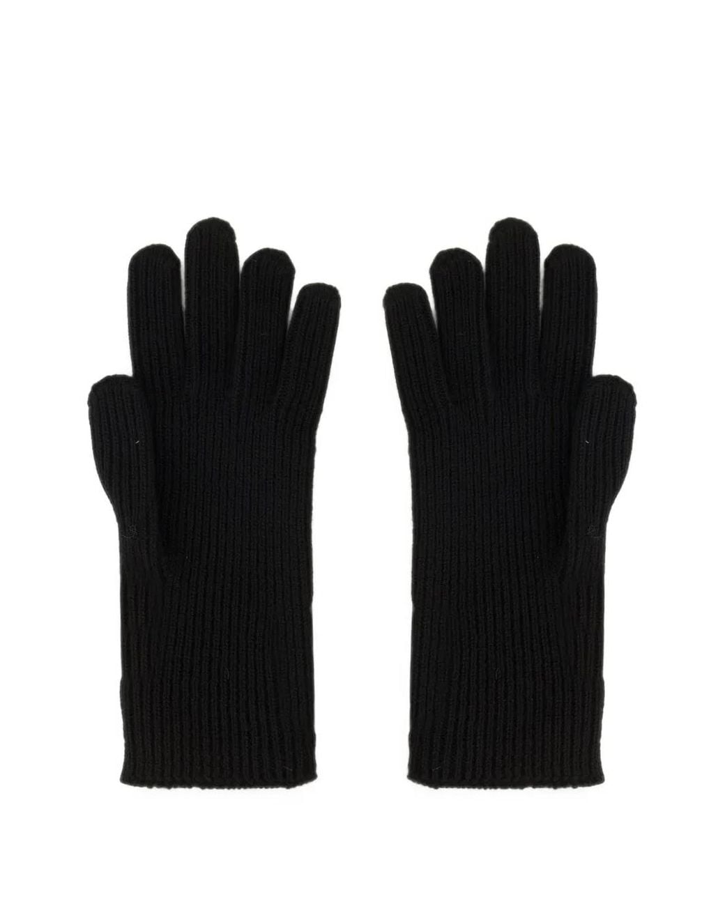 Moncler Black Wool Gloves for men