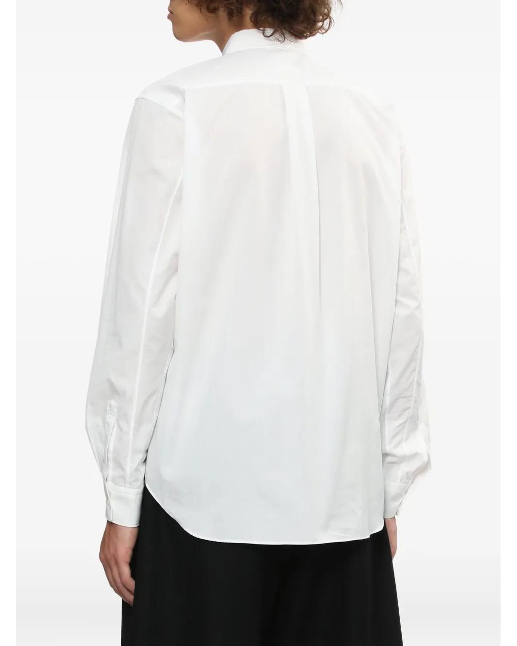 COMME DES GARÇON BLACK White Stud Button Shirt for men