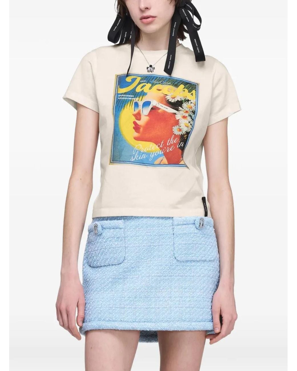 Marc Jacobs White Sun Poster Femme T-Shirt