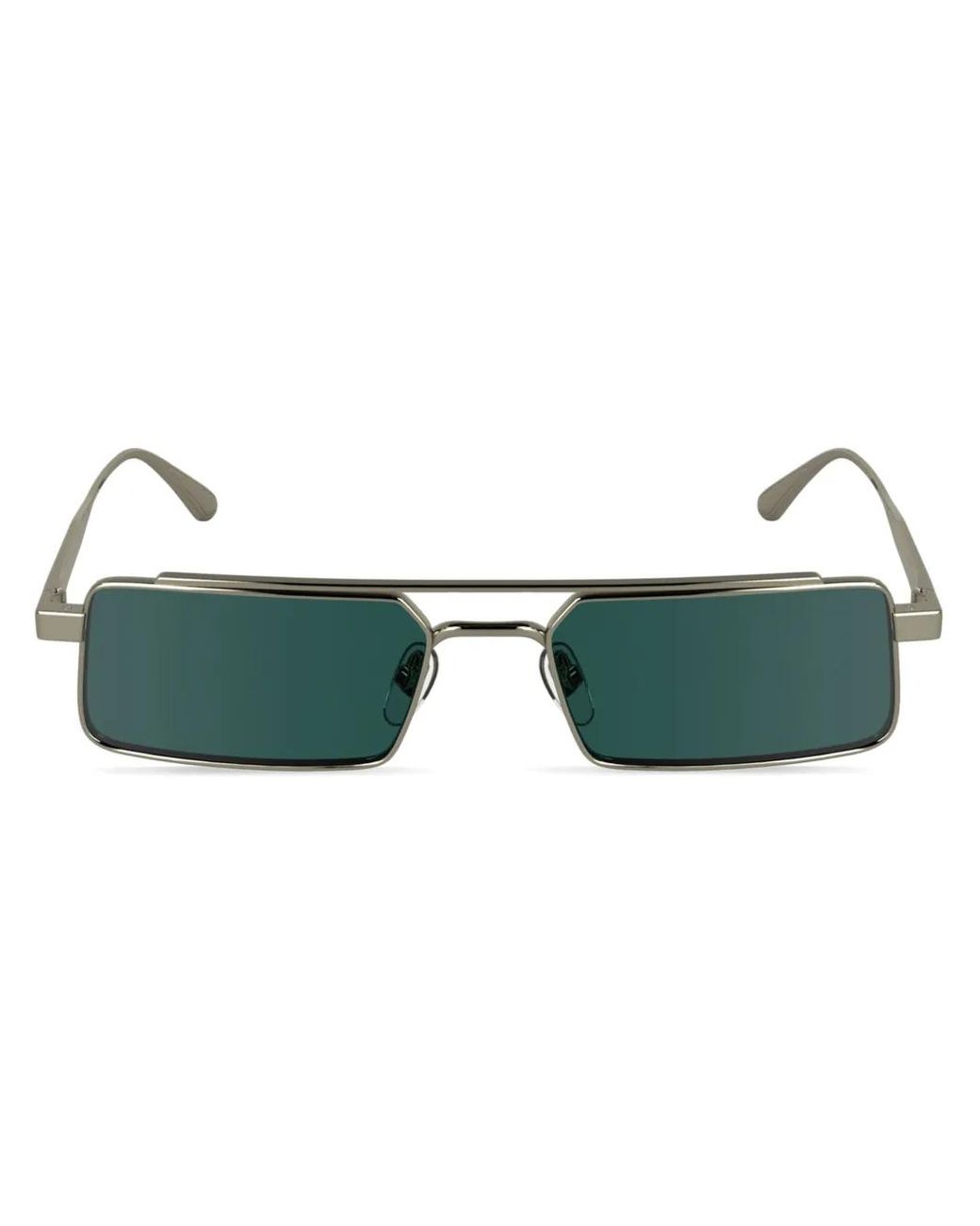 Calvin Klein Rectangle-Frame Sunglasses in Green | Lyst UK