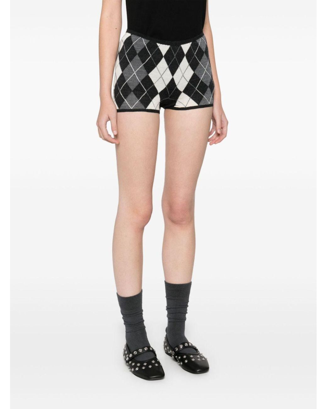 paloma wool アーガイル柄 ショートパンツ S paloma-wool-grey-Glare-Shorts.jpeg