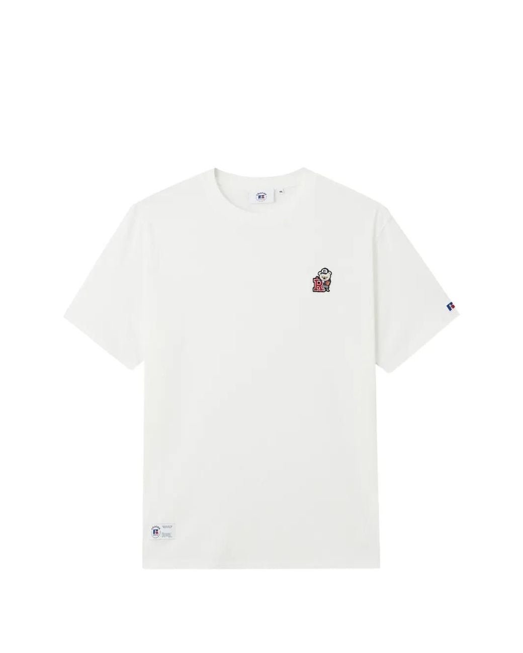 Chocoolate White Bear-Appliqué T-Shirt for men