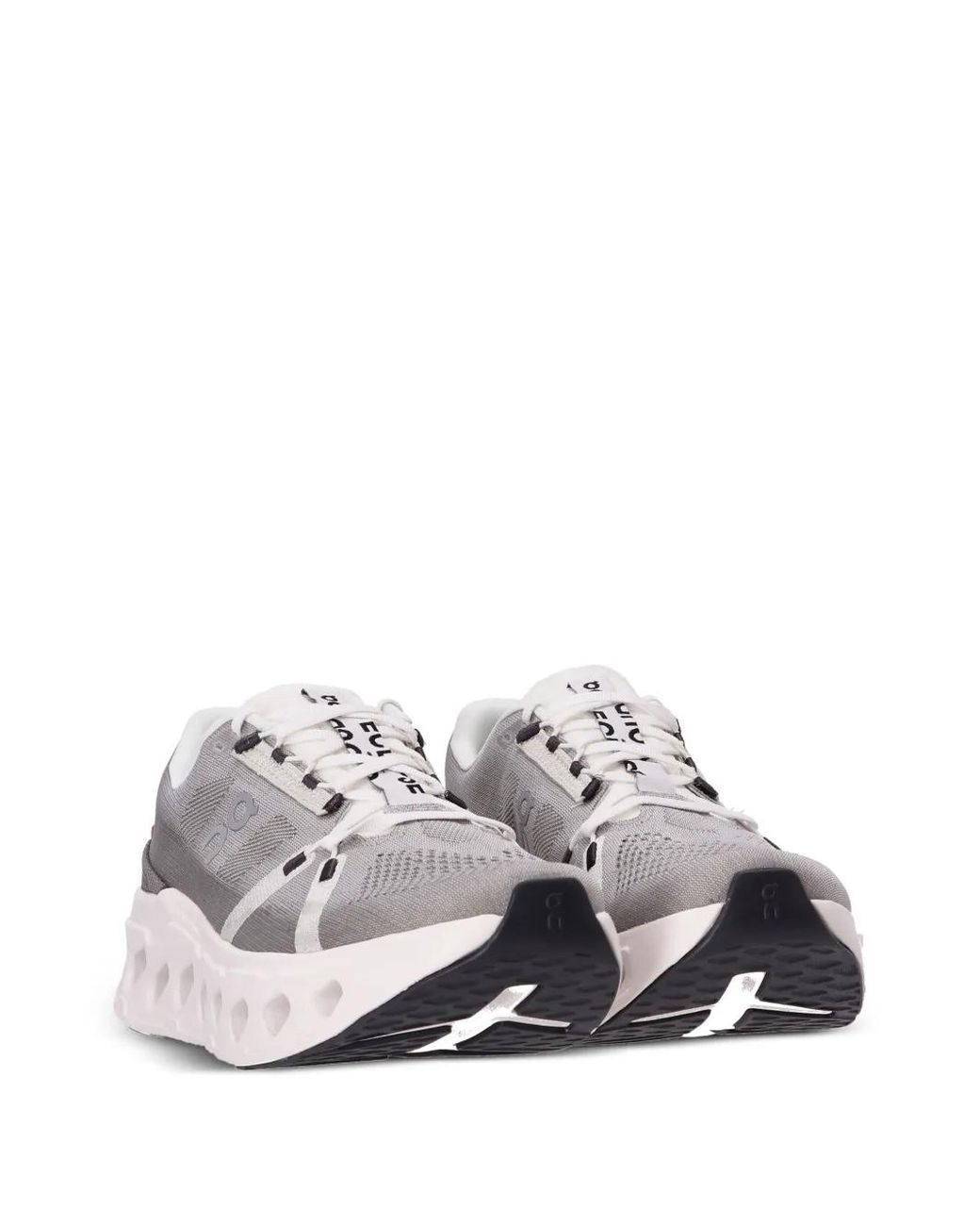 On Shoes White Mesh Lace-Up Chunky Sneakers for men